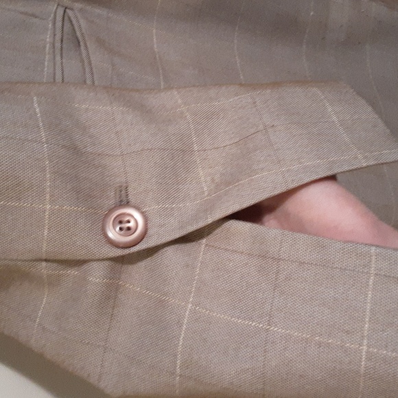 Women's Tan Blazer Pant Suit - Picture 6 of 14